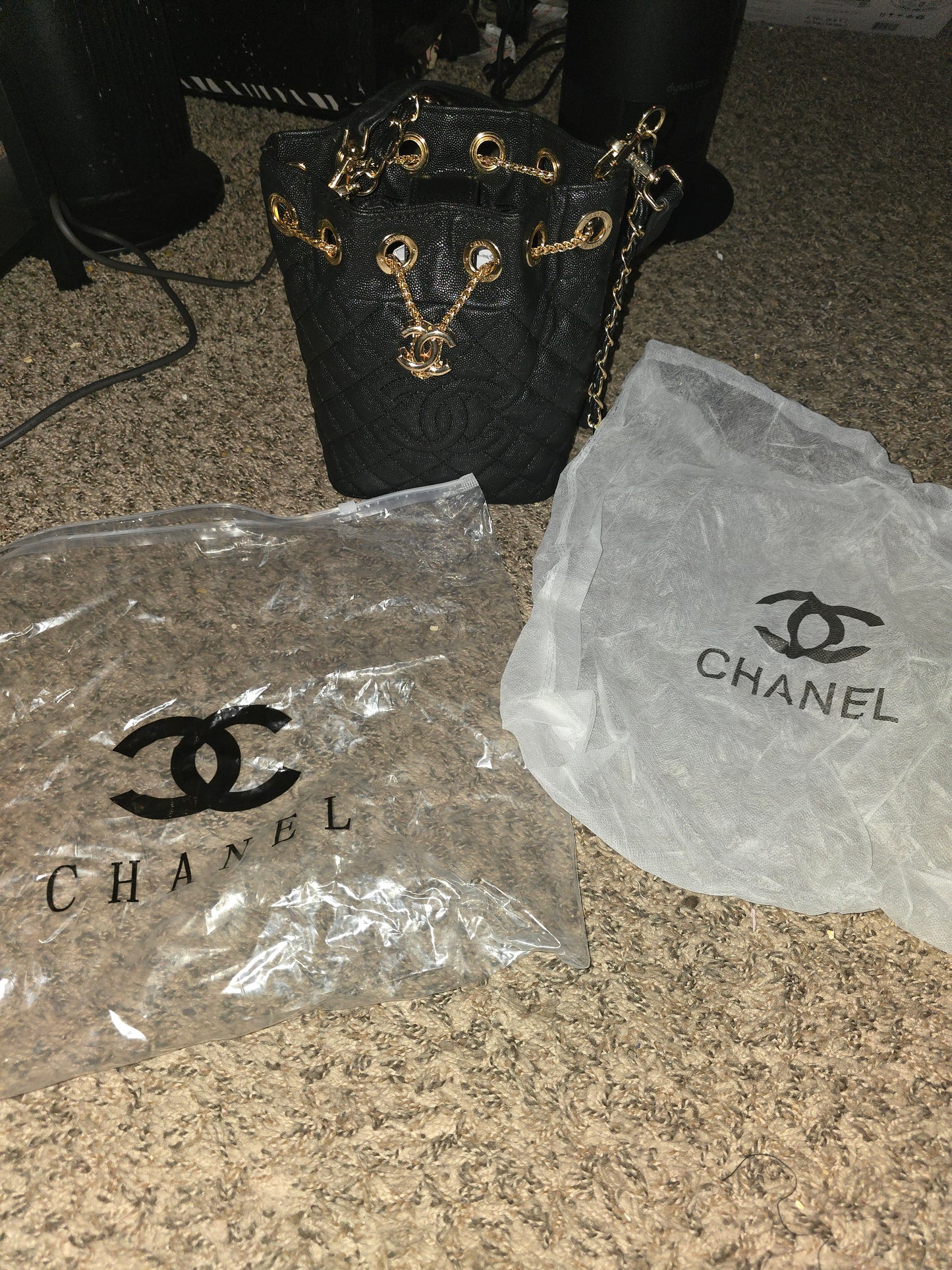 Chanel Bucket Bag CC Chain Closer 2 Way Faux Leather CC Hardwear Bag (BNIB)(COMES WITH DUST BAG)