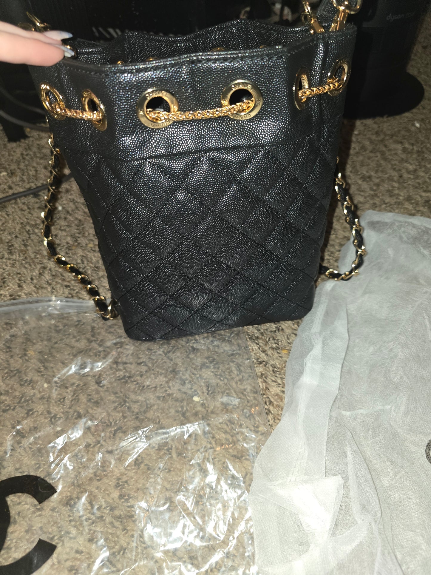 Chanel Bucket Bag CC Chain Closer 2 Way Faux Leather CC Hardwear Bag (BNIB)(COMES WITH DUST BAG)