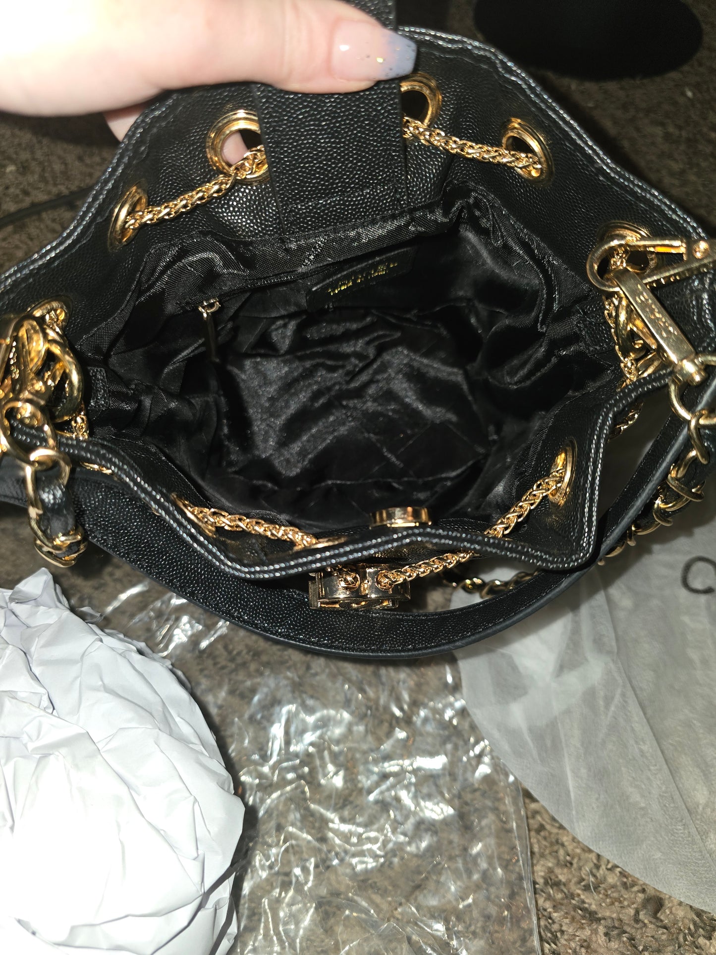 Chanel Bucket Bag CC Chain Closer 2 Way Faux Leather CC Hardwear Bag (BNIB)(COMES WITH DUST BAG)