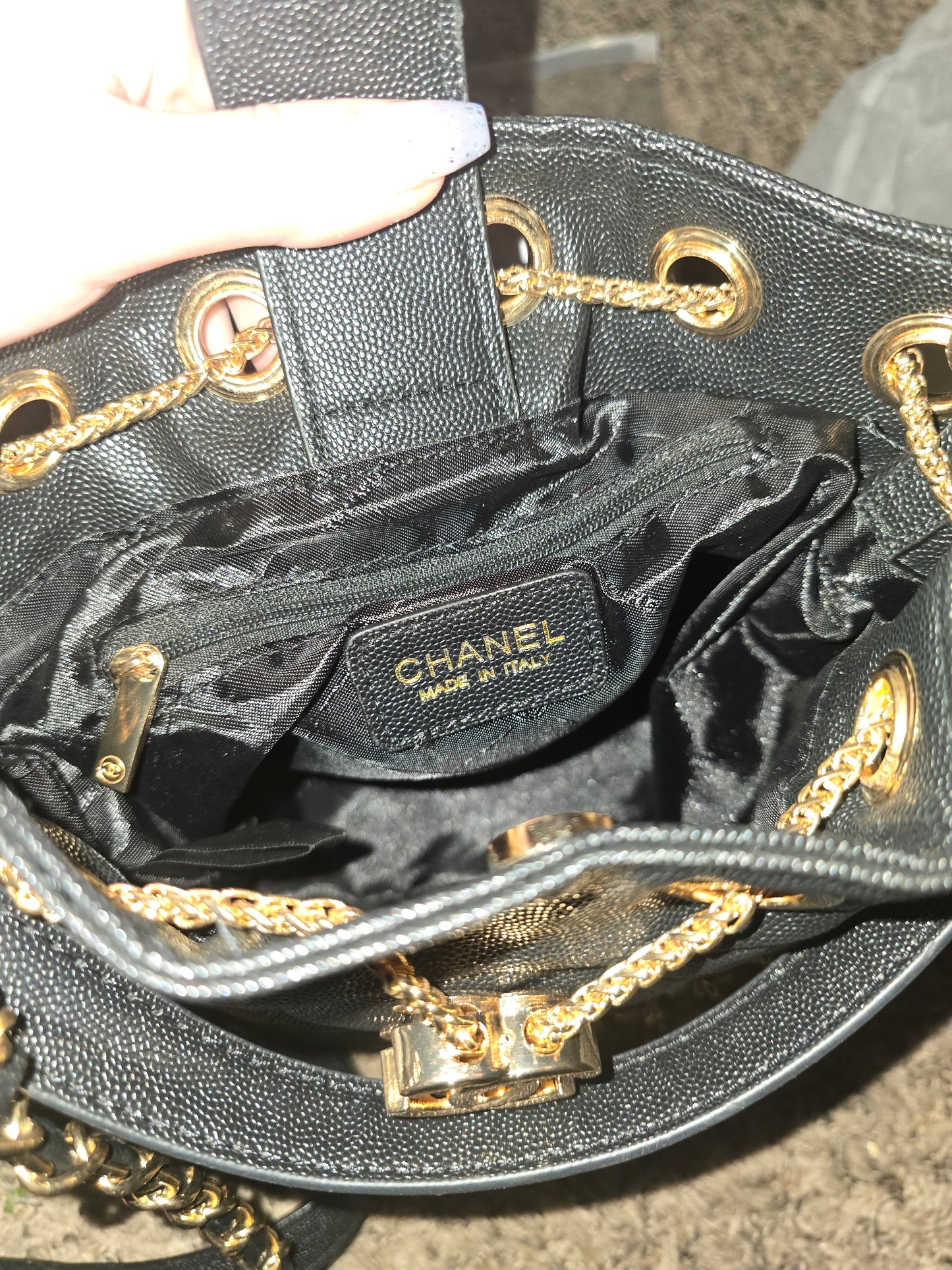 Chanel Bucket Bag CC Chain Closer 2 Way Faux Leather CC Hardwear Bag (BNIB)(COMES WITH DUST BAG)