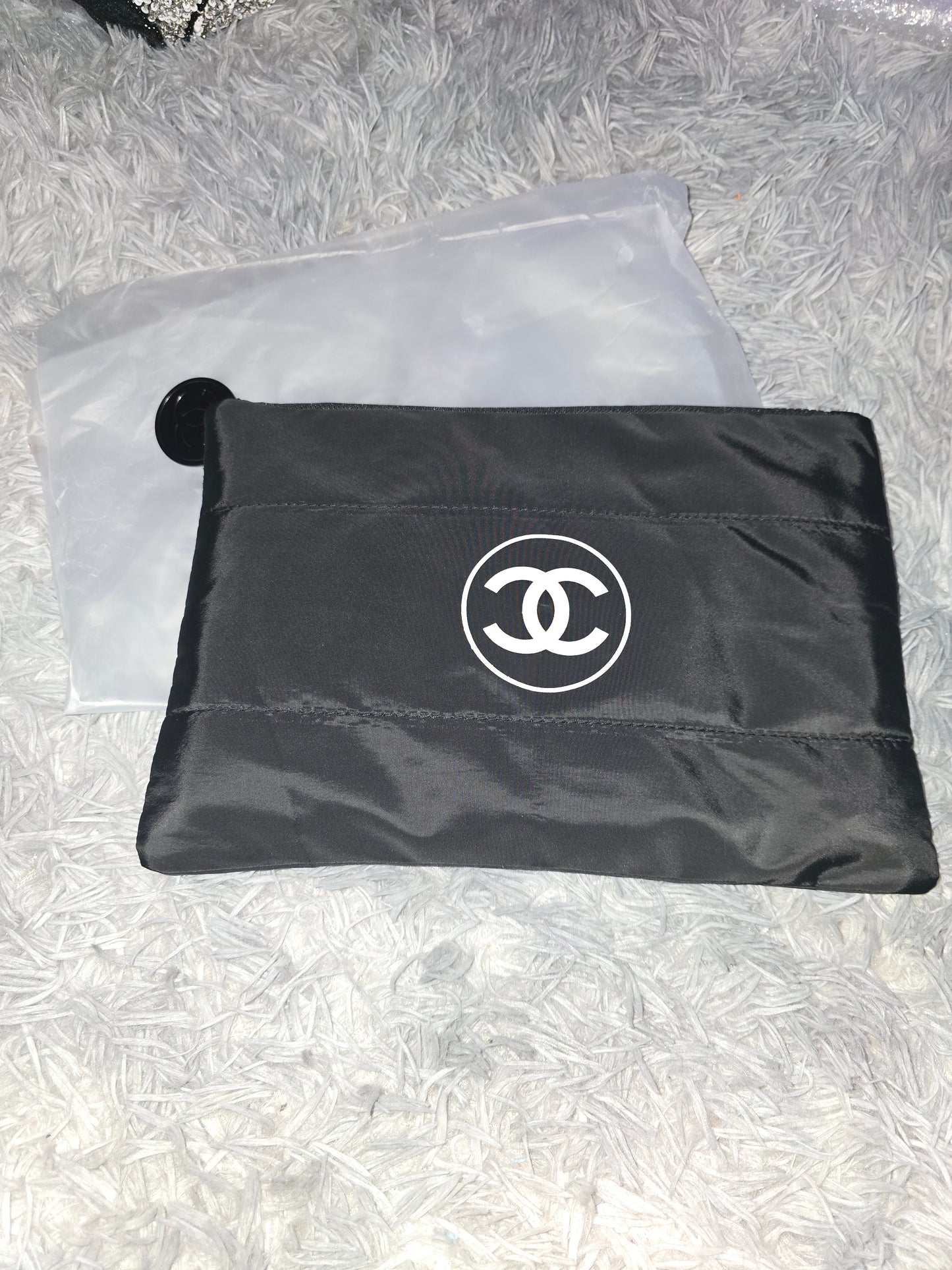 Chanel Nylon Black W/ White CC Bag (BRAND NEW)(DUST BAG)