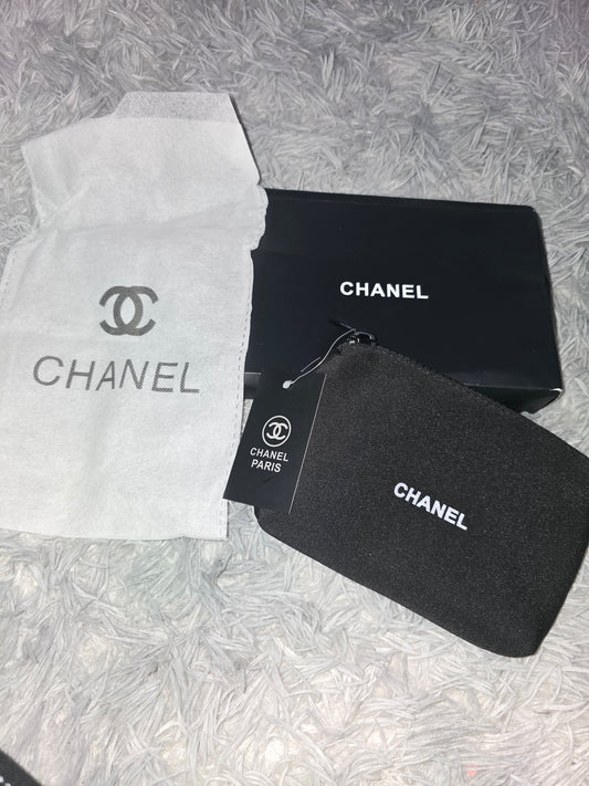 Chanel Black & White Neoprene Small Cosmetic Pouch (BNIB)(COMES WITH DUST BAG)