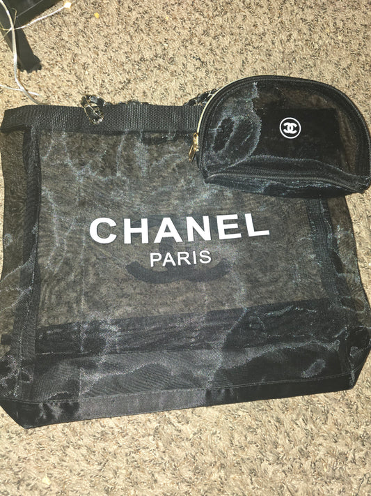 Chanel CC VIP Beach Mesh Tote with smaller bag (BRAND NEW)