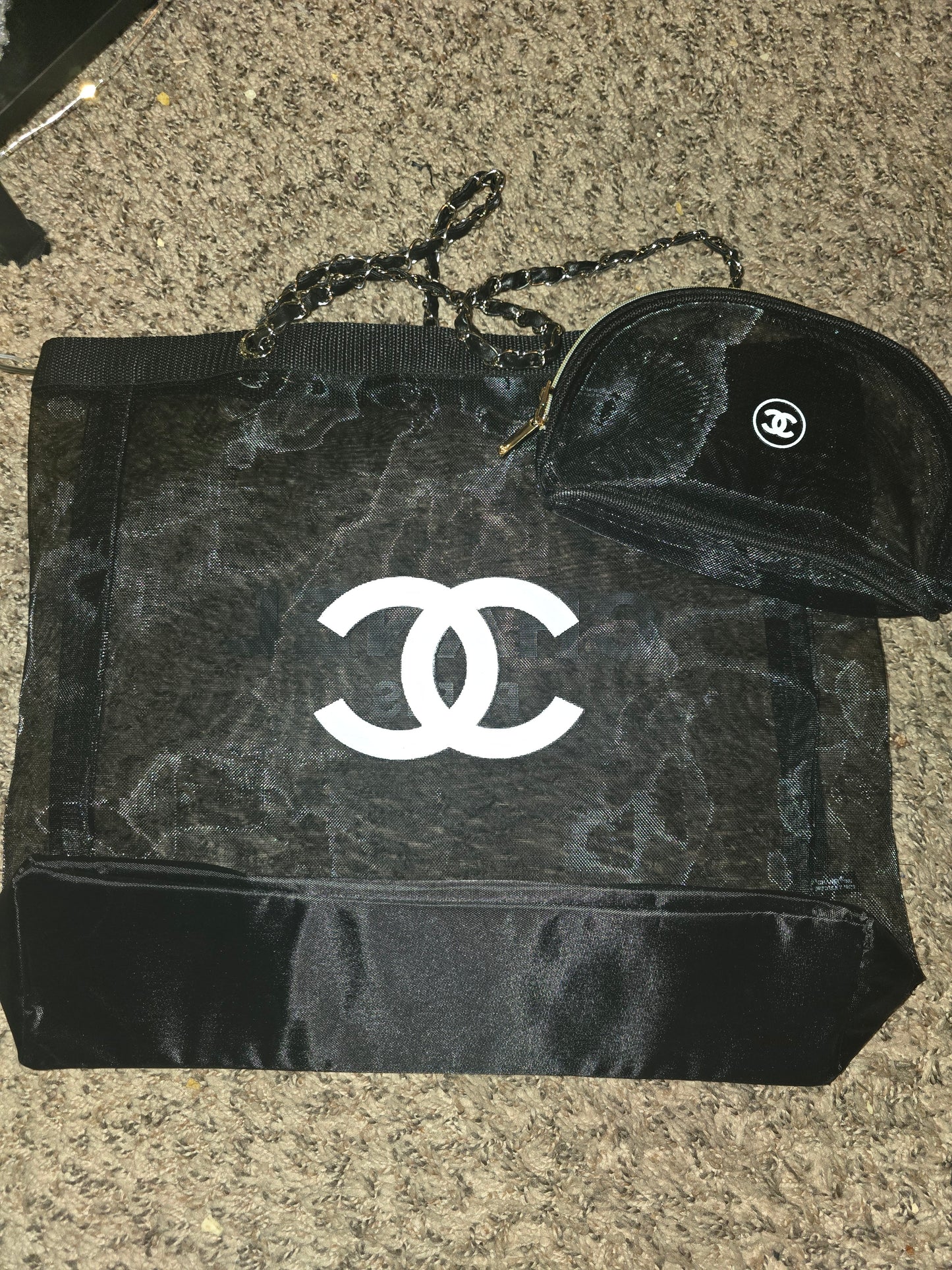 Chanel CC VIP Beach Mesh Tote with smaller bag (BRAND NEW)