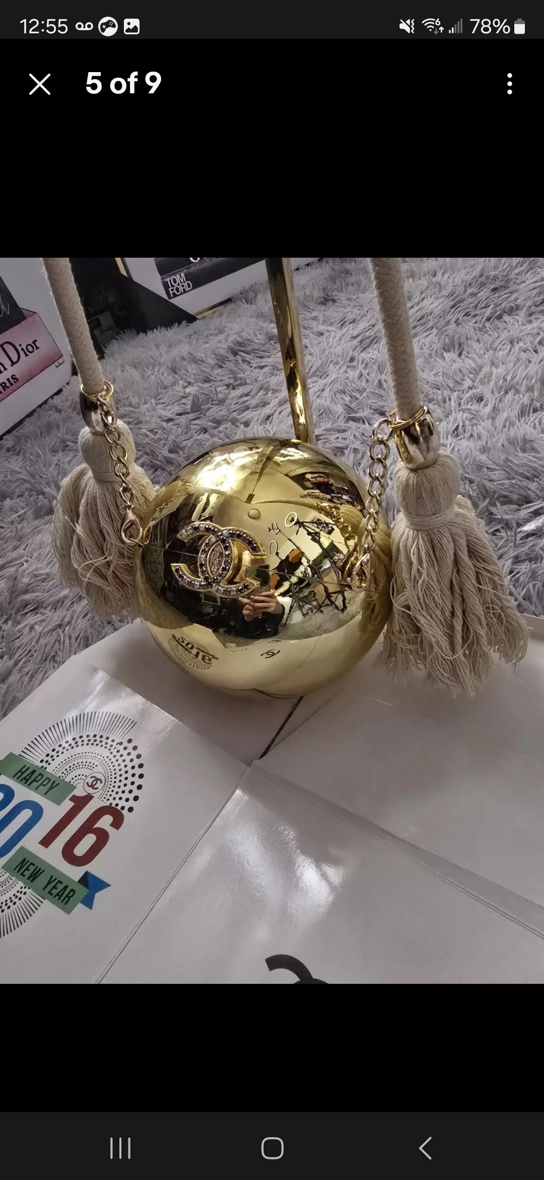 Chanel Limited Edition 2016 Gold CC Rhinestone ✨️ Ball Drop (RARE)(HTF)(BNIB)