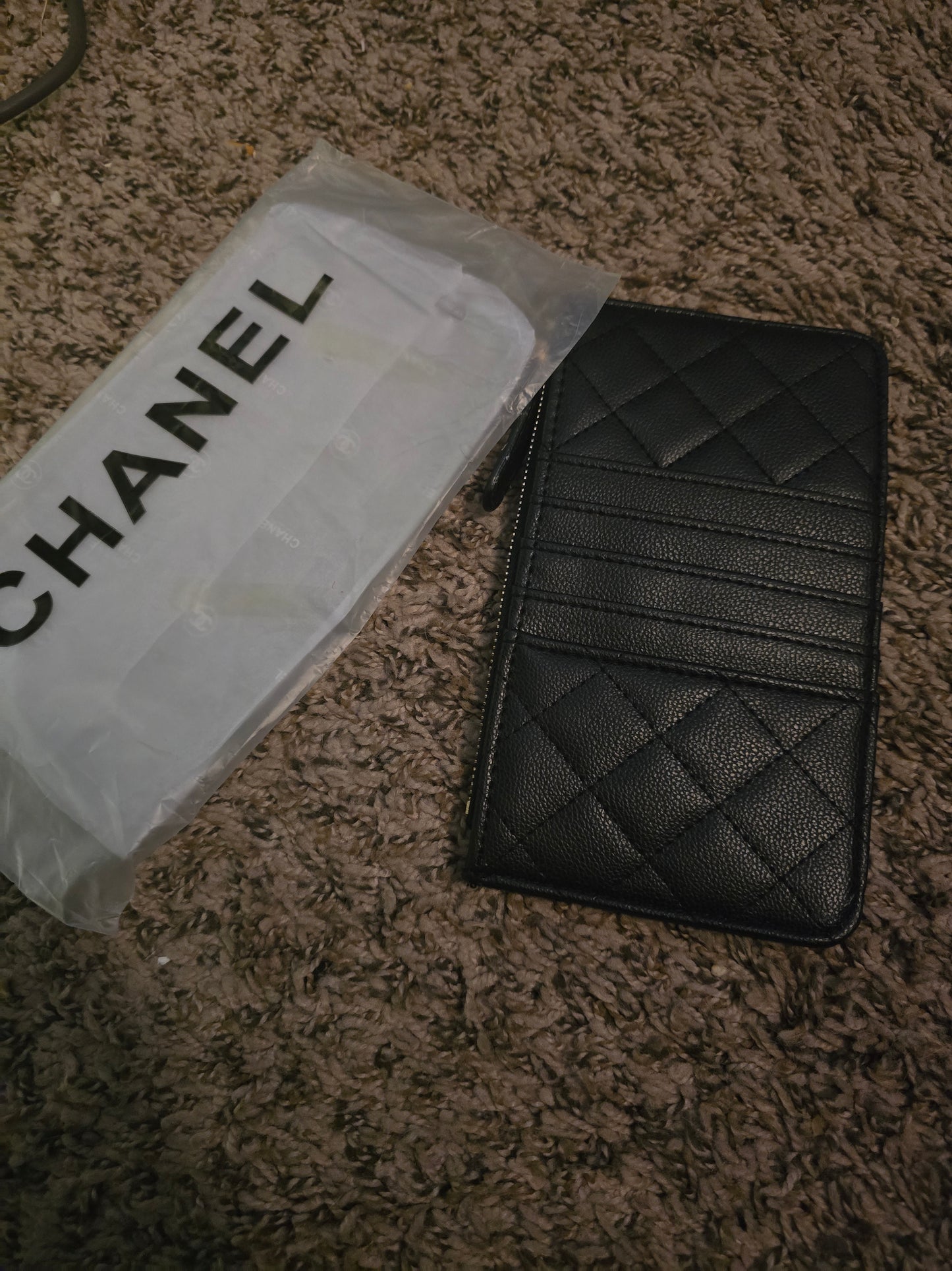 Chanel Makeup Quilted Faux Leather CC Gold W/ Hot Pink Interior Card/Phone Case Holder (NWT)